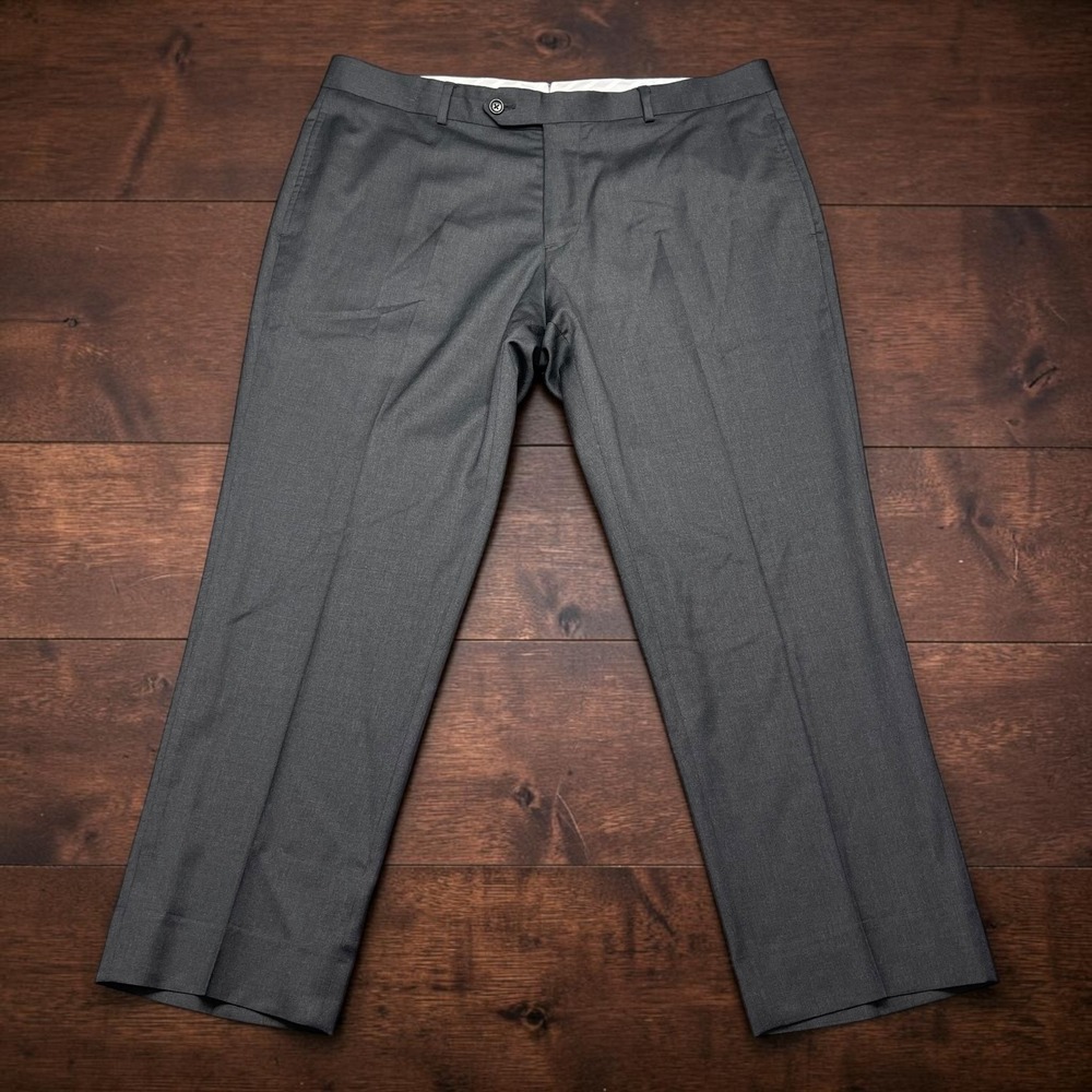 Brooks Brothers 1818 Classic Reda Italian Wool Dress Pants Gray 36x28